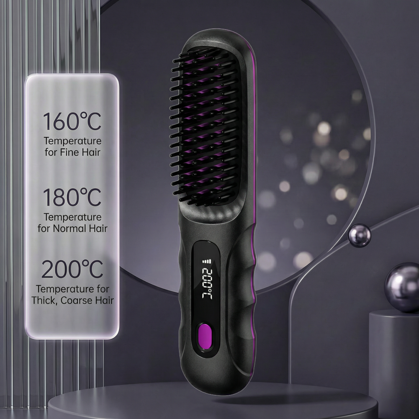 Wireless Heated Hair Comb-💖Compact and Portable