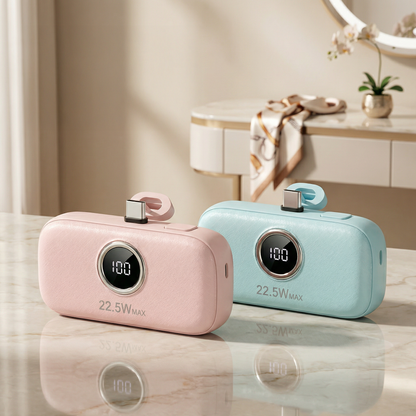 🔋 5000mAh Mini Portable Phone Power Bank