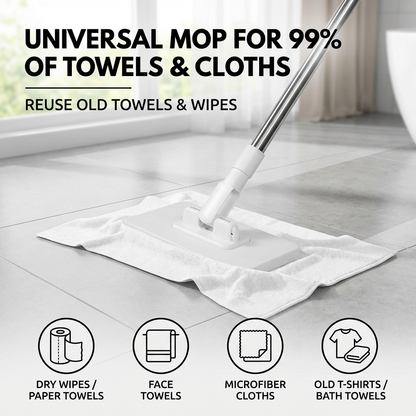 💥Disposable Dust Mop Set with 5 Reusable Cleaning Cloths