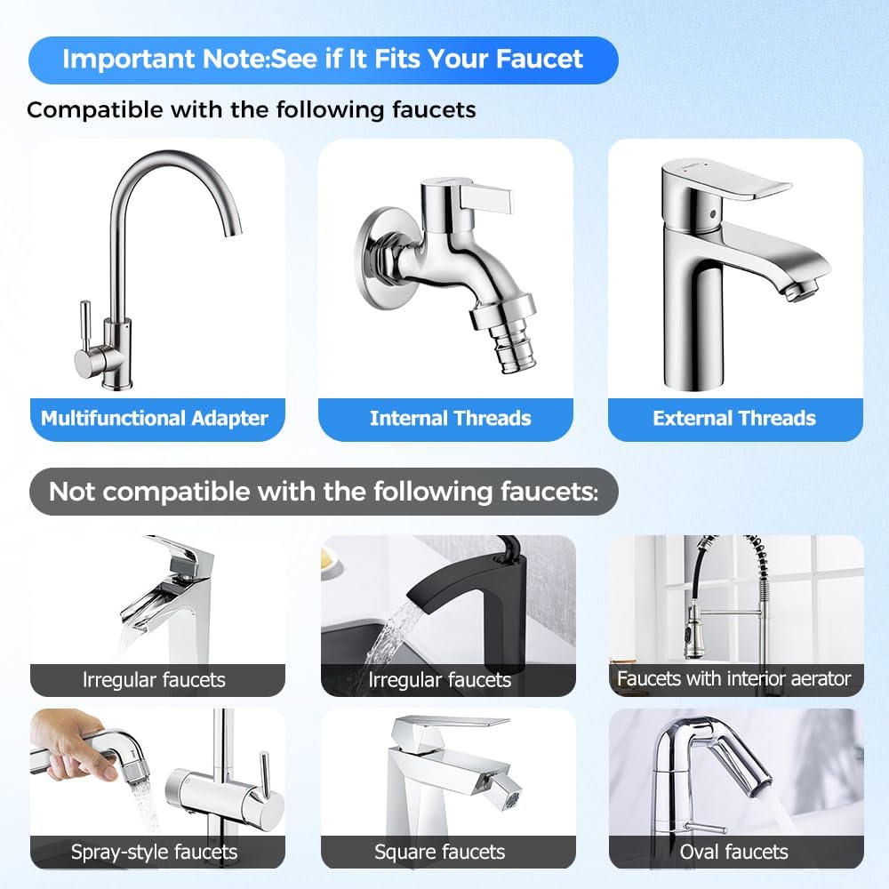 ✨ 1440° Rotatable Faucet Extender – The Ultimate "Face-Washing" Upgrade for Any Sink (Dual Mode)