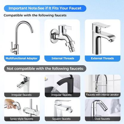 ✨ 1440° Rotatable Faucet Extender – The Ultimate "Face-Washing" Upgrade for Any Sink (Dual Mode)