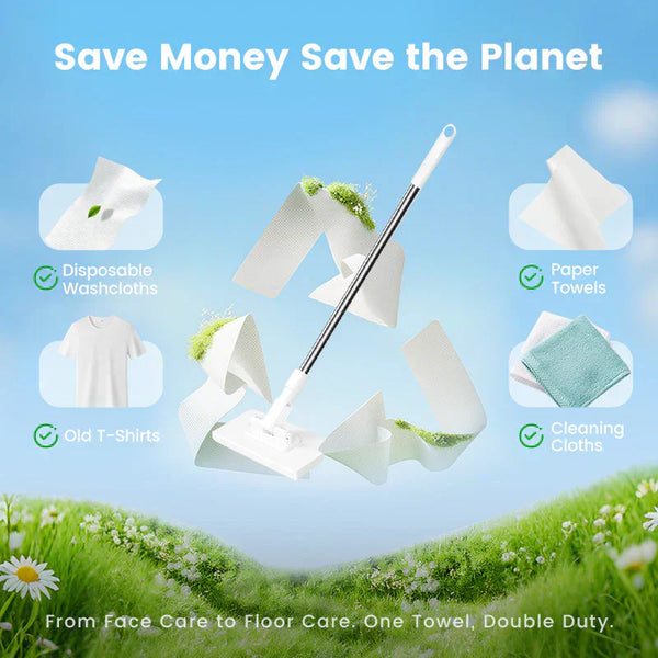 🥰🥰 Multi-Purpose 360° Magic Mop – Wet & Dry Cleaner for Floors, Walls & Windows (Use Any Cloth)