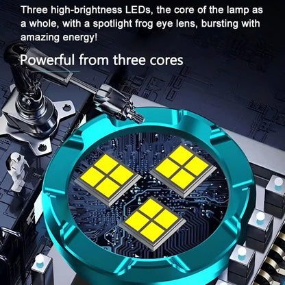 ✨Three-Eyed Monster Mini Flashlight 🔦🧰— Ultra-Bright Rechargeable LED Torch | Compact, Long-Range & Water-Resistant