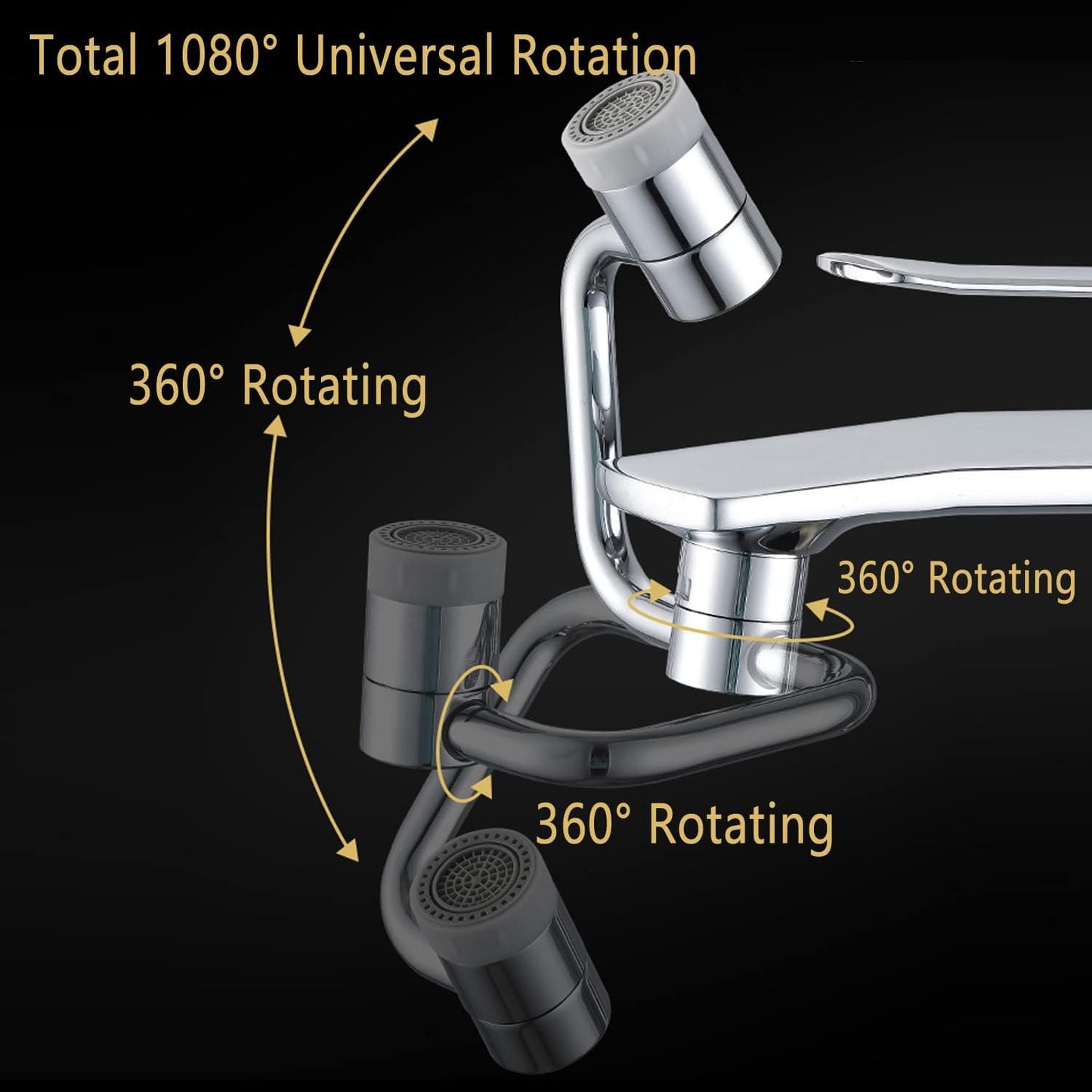 ✨ 1440° Rotatable Faucet Extender – The Ultimate "Face-Washing" Upgrade for Any Sink (Dual Mode)