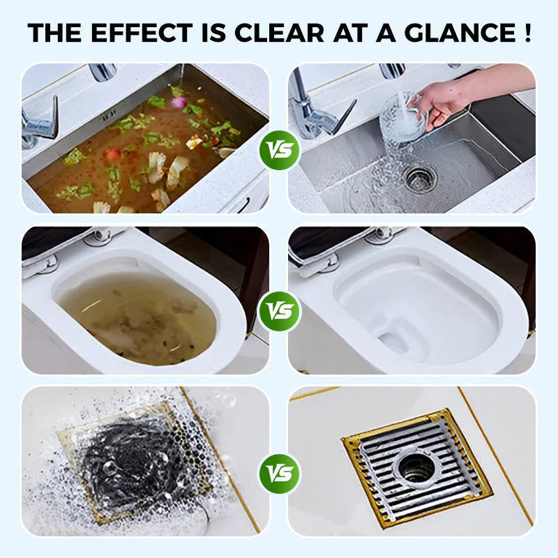 ⚡🏠Powerful Daily Drain Cleaning Powder– Fast-Acting, Safe & Gentle for Kitchens, Bathrooms & Showers💥