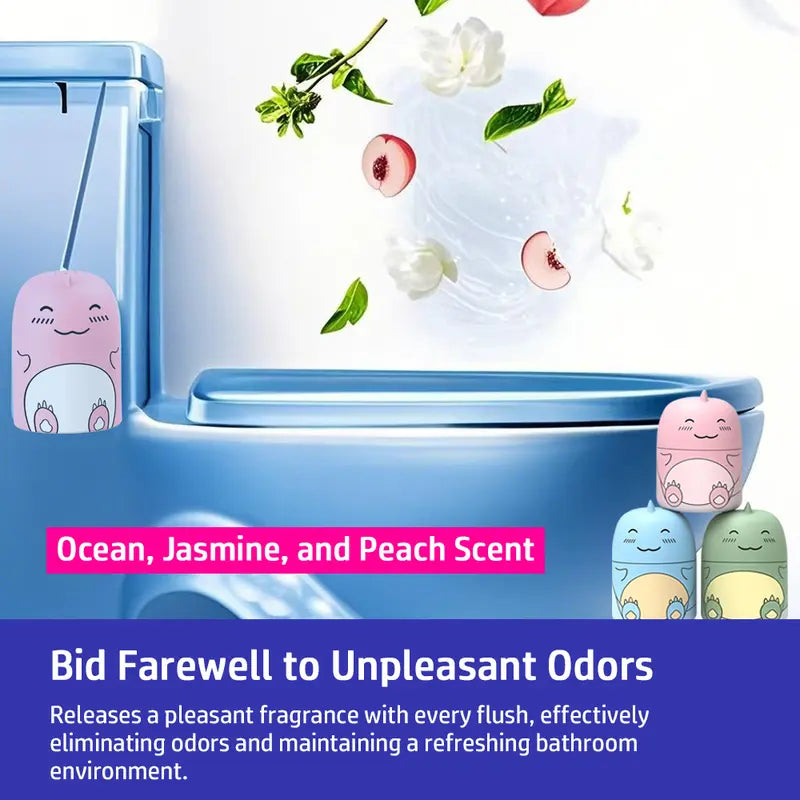 🛒🛒Cute Dinosaur Automatic Toilet Cleaner  | Long-Lasting Cistern Gel & Limescale Remover | Up to 9 Months Freshness