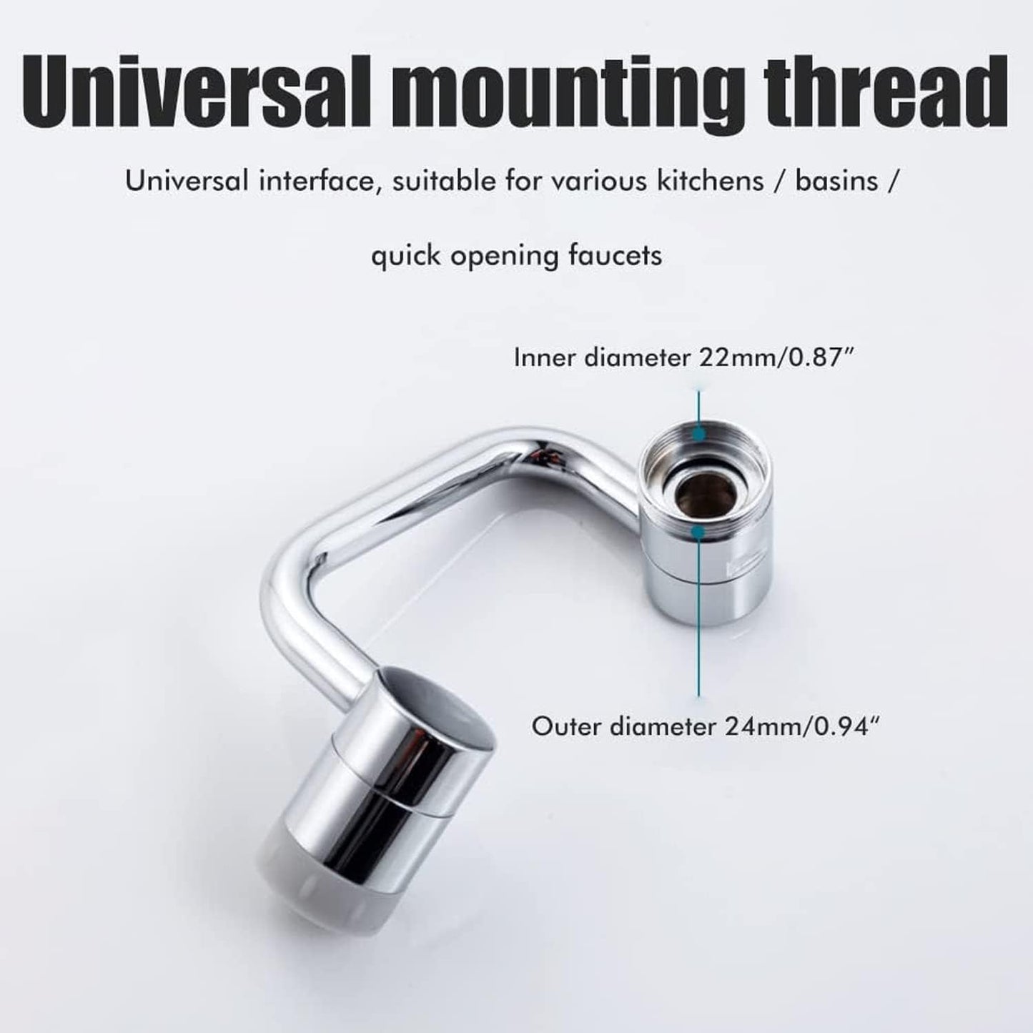 ✨ 1440° Rotatable Faucet Extender – The Ultimate "Face-Washing" Upgrade for Any Sink (Dual Mode)