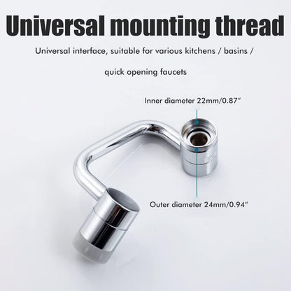 ✨ 1440° Rotatable Faucet Extender – The Ultimate "Face-Washing" Upgrade for Any Sink (Dual Mode)