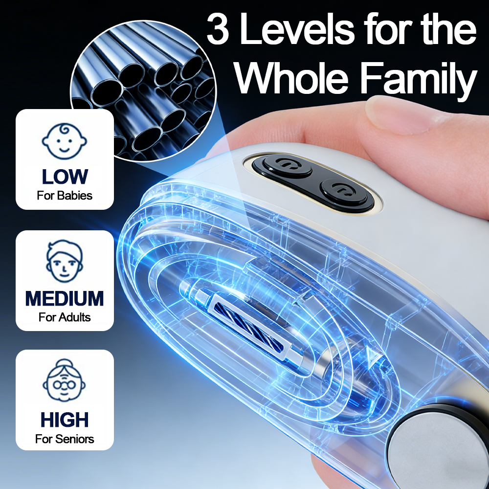 💥LAST DAY SALE 50% OFF💥 2-in-1 Electric Nail Clipper & Polisher 🏆 Universal automatic nail file for adults and children👶-Remifa®