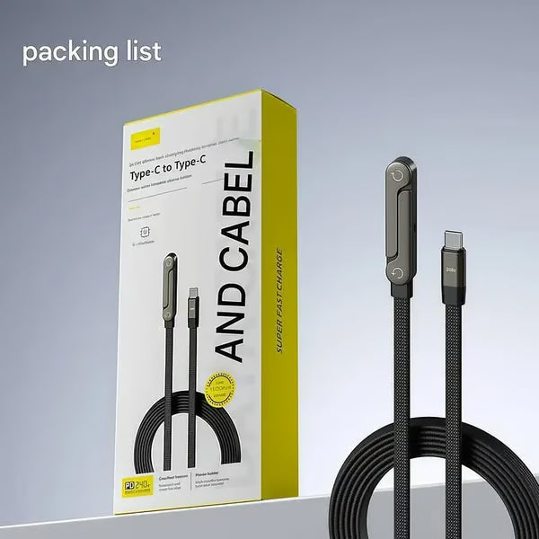 💡MFi-Certified 2-in-1 Fast Charging Cable with Built-In Phone Stand – Ultra-Fast 240W Power, Official Apple Authorized✅