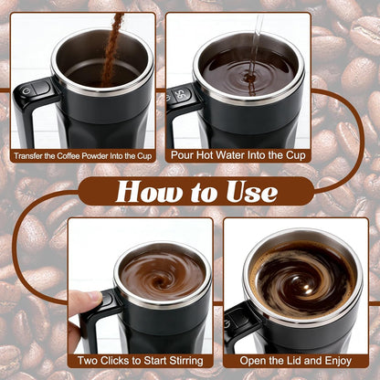 🎉 Spring Offer: 50% OFF 💖 Self Stirring Mug, Rechargeable Automatic Magnetic Mixing Coffee Mug, Waterproof Cup for Milk, Cocoa and Beverages, Ideal for Office, Kitchen and Travel