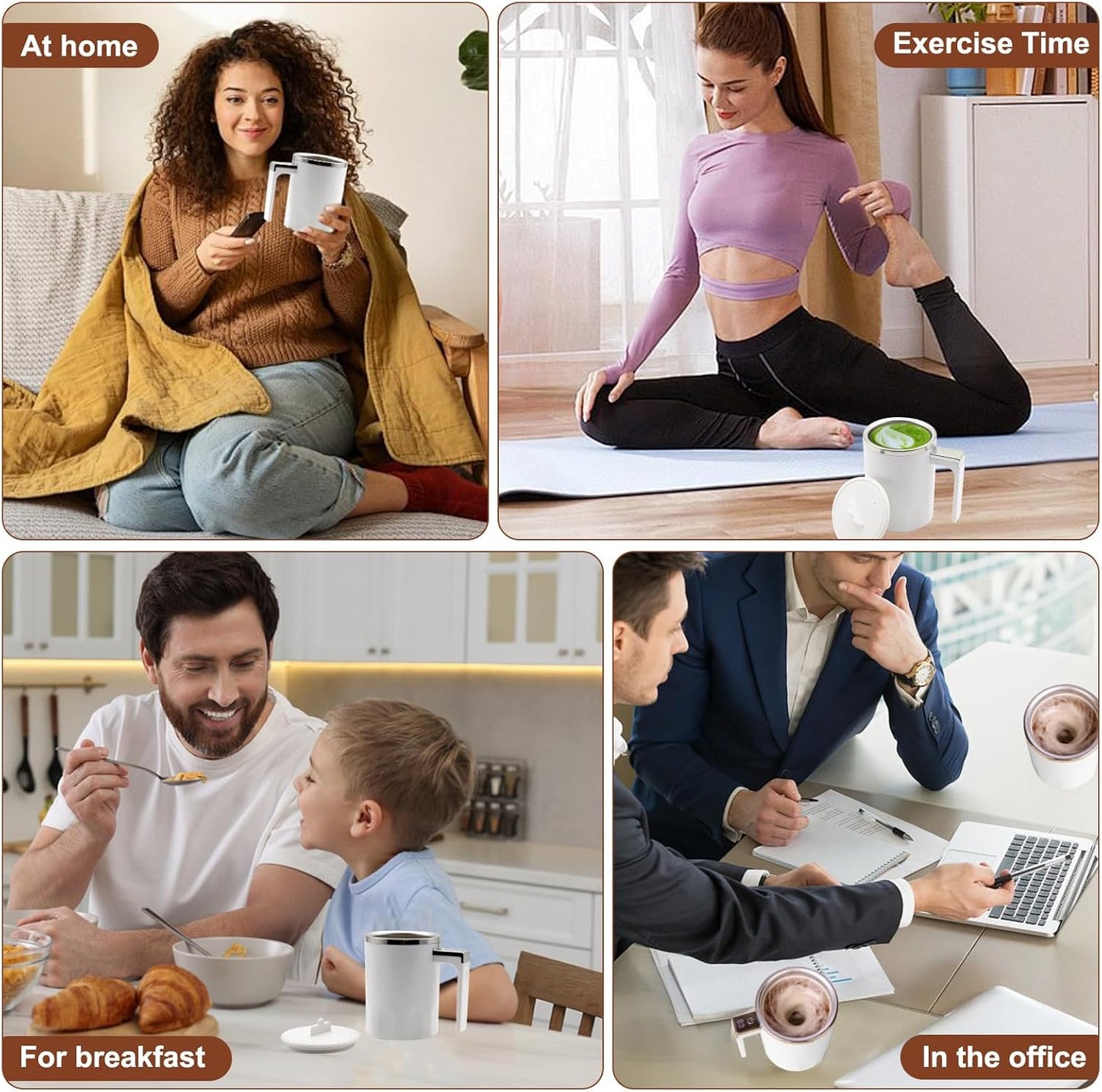 🎉 Spring Offer: 50% OFF 💖 Self Stirring Mug, Rechargeable Automatic Magnetic Mixing Coffee Mug, Waterproof Cup for Milk, Cocoa and Beverages, Ideal for Office, Kitchen and Travel