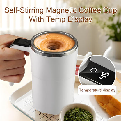 🎉 Spring Offer: 50% OFF 💖 Self Stirring Mug, Rechargeable Automatic Magnetic Mixing Coffee Mug, Waterproof Cup for Milk, Cocoa and Beverages, Ideal for Office, Kitchen and Travel