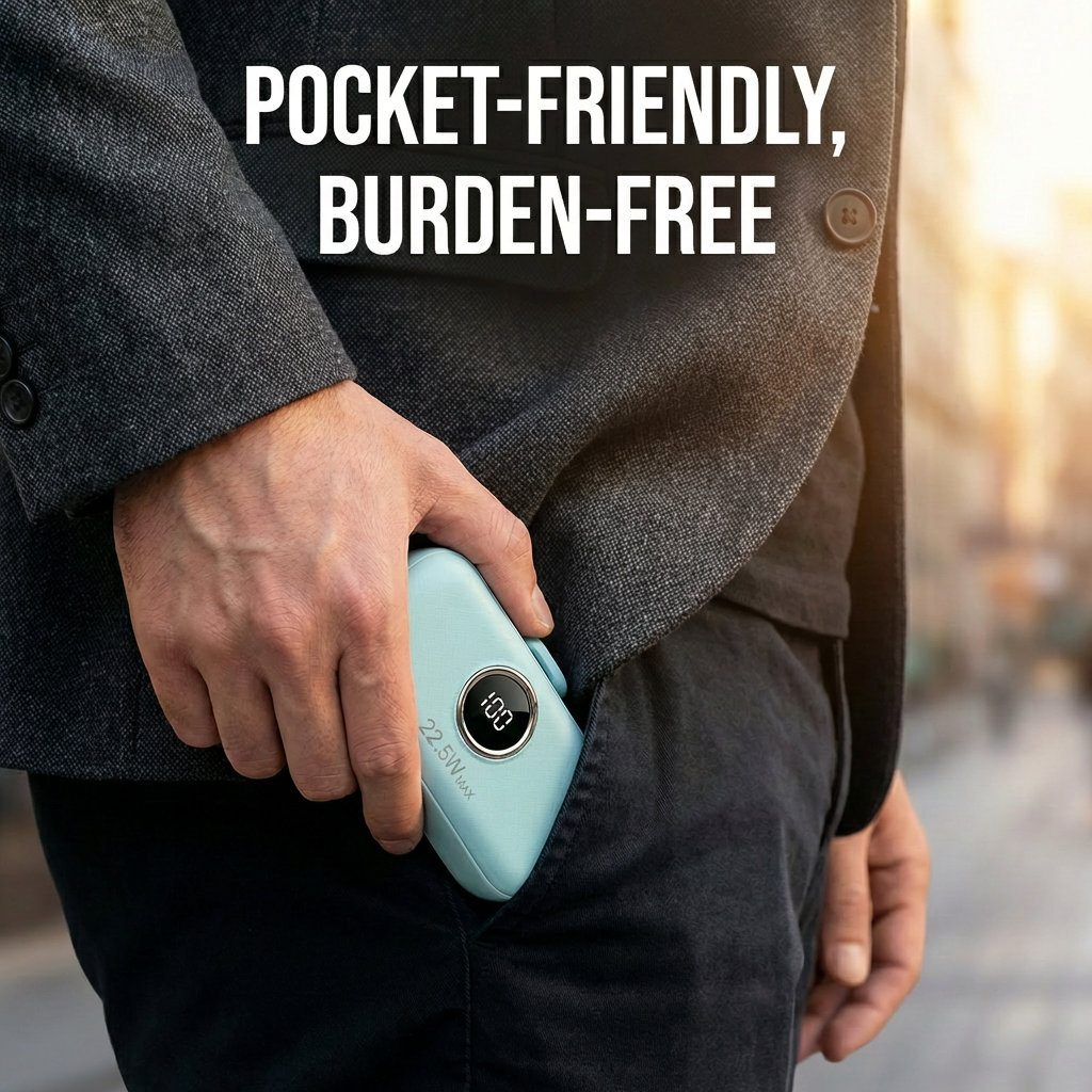 🔋 5000mAh Mini Portable Phone Power Bank